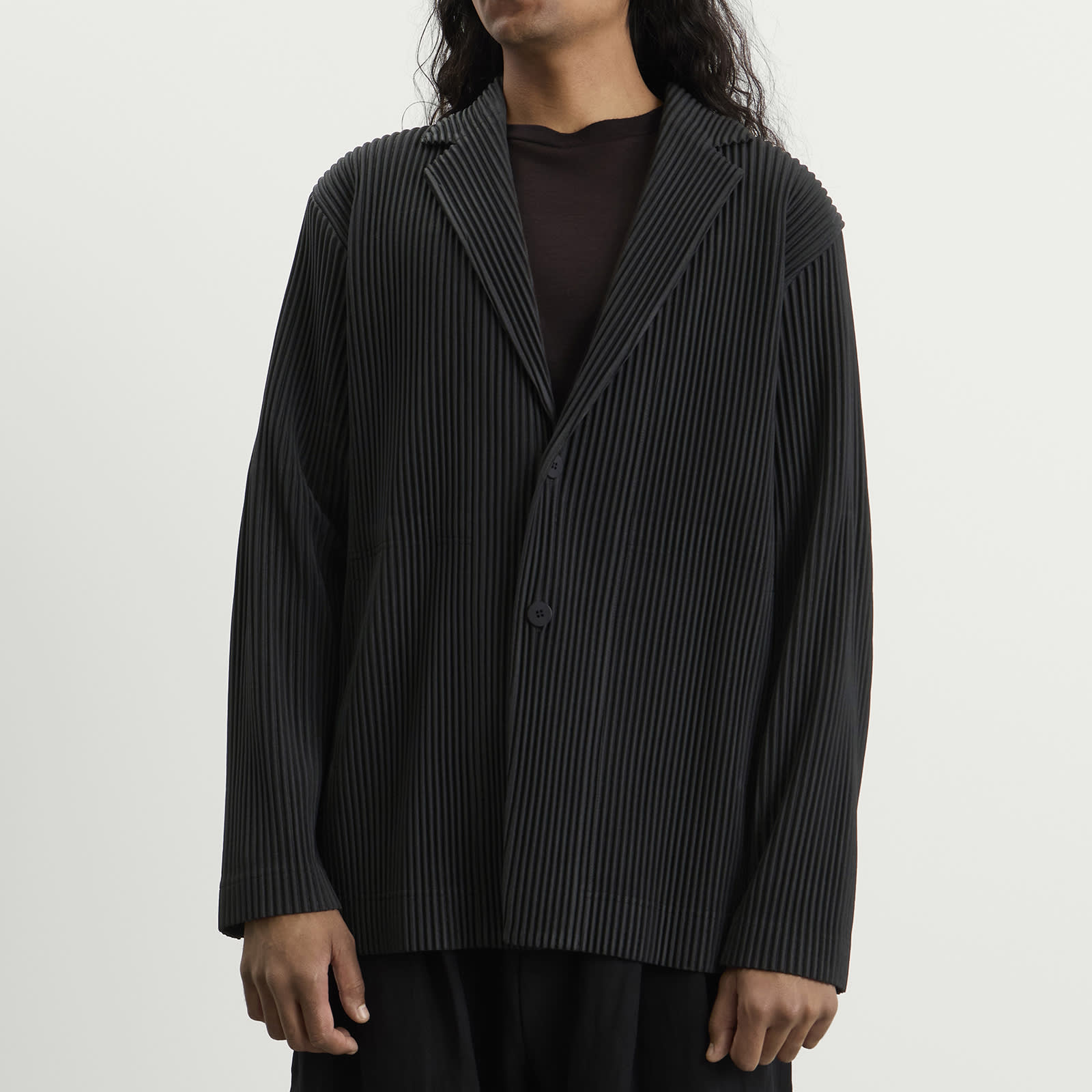 Men's Pleat Blazer Black