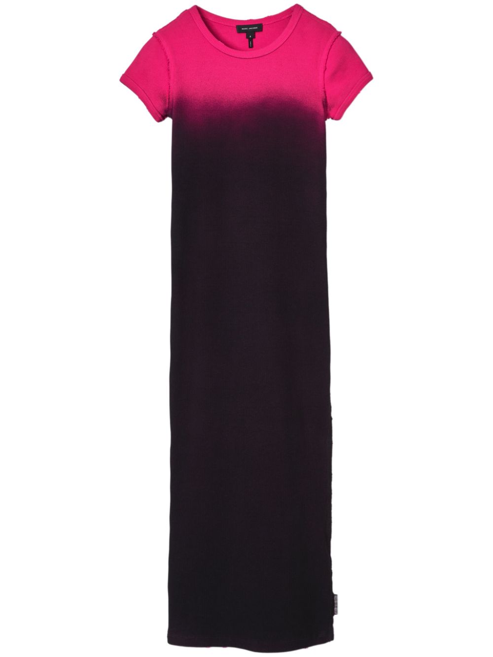 Grunge spray-effect T-shirt dress - Black