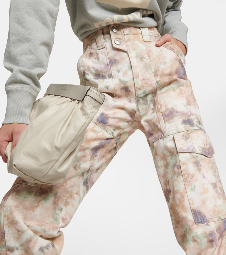 Vayoneo printed denim cargo pants