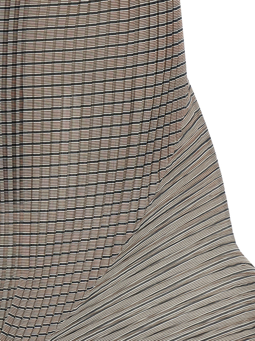 Generic Stripes (Machine Pleats) Skirts Brown