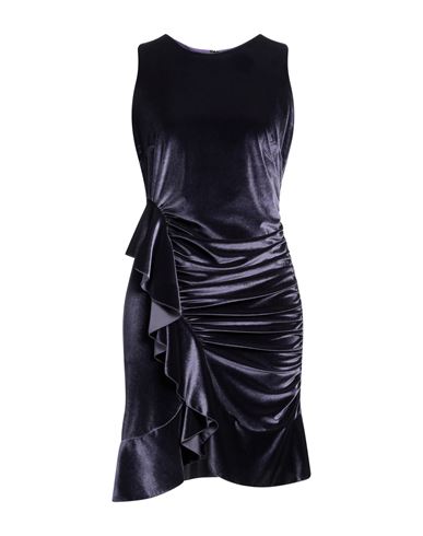 Woman Mini dress Dark purple Size 6 Polyester, Viscose, Elastane