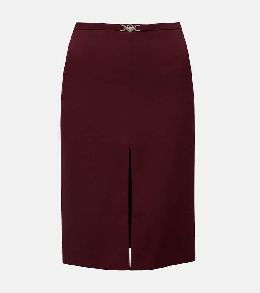 Medusa wool gabardine pencil skirt