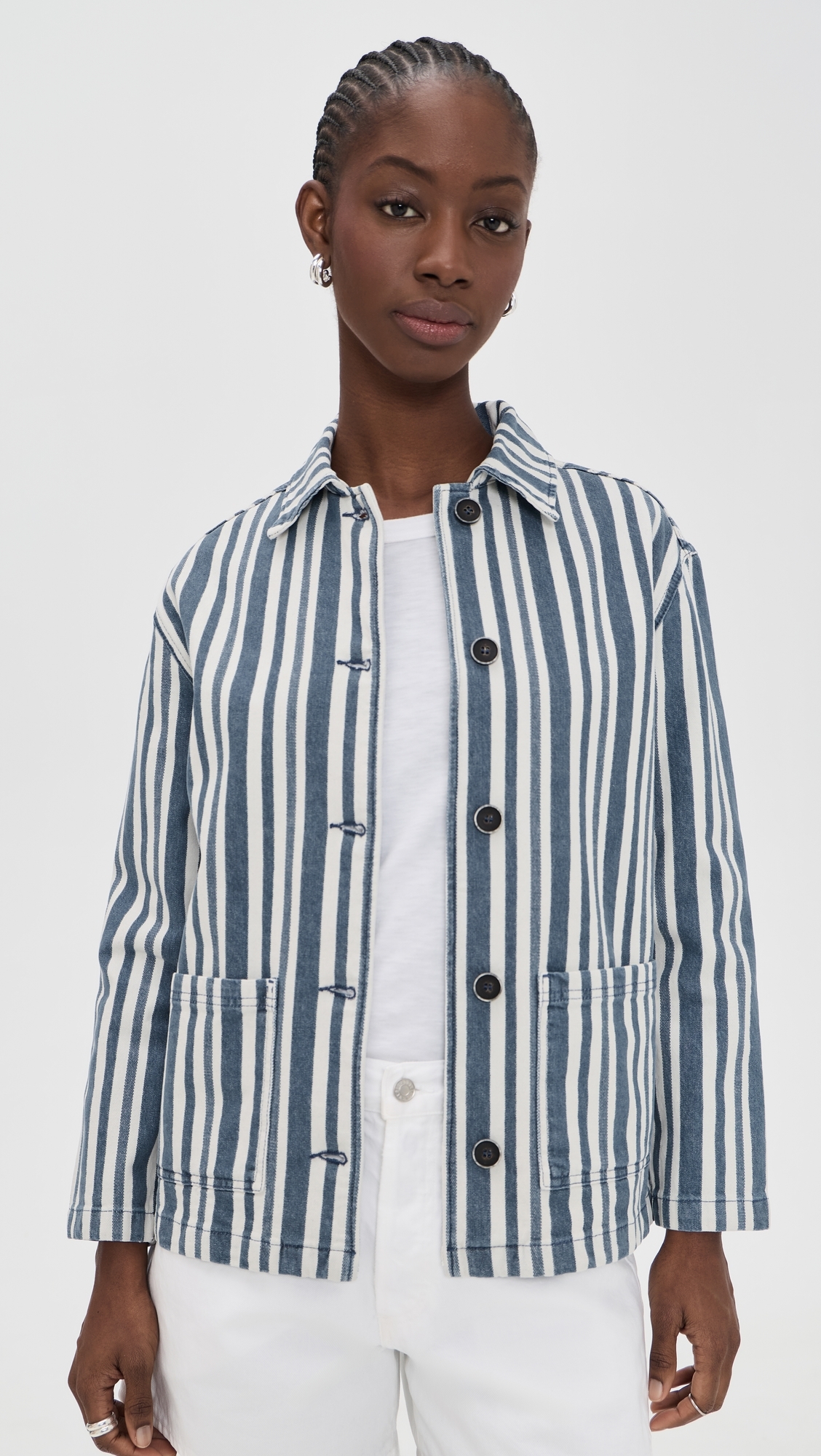 Brea Fisherman Jacket Fisherman Blue Stripe