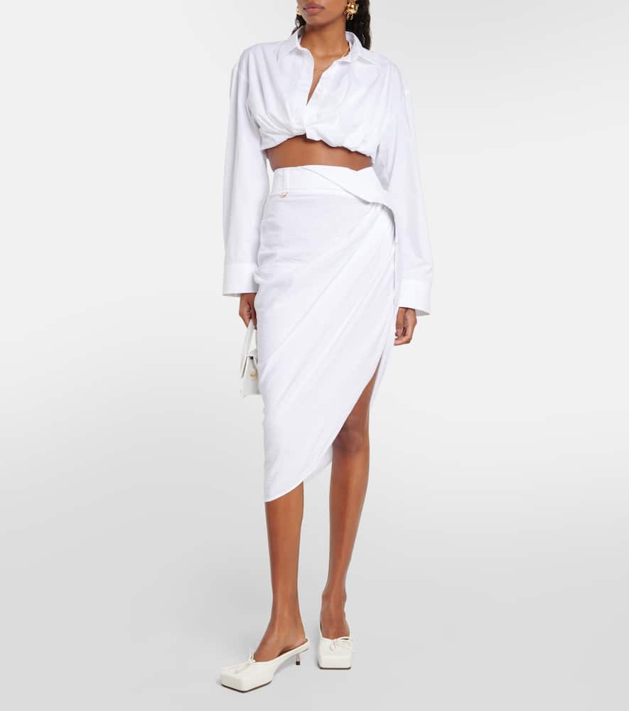 La Jupe Saudade draped midi skirt