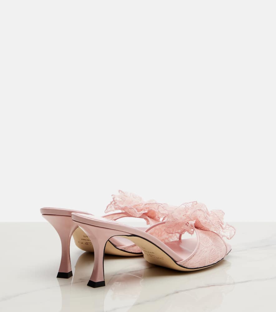 Skye Corsage floral-appliqué lace mules