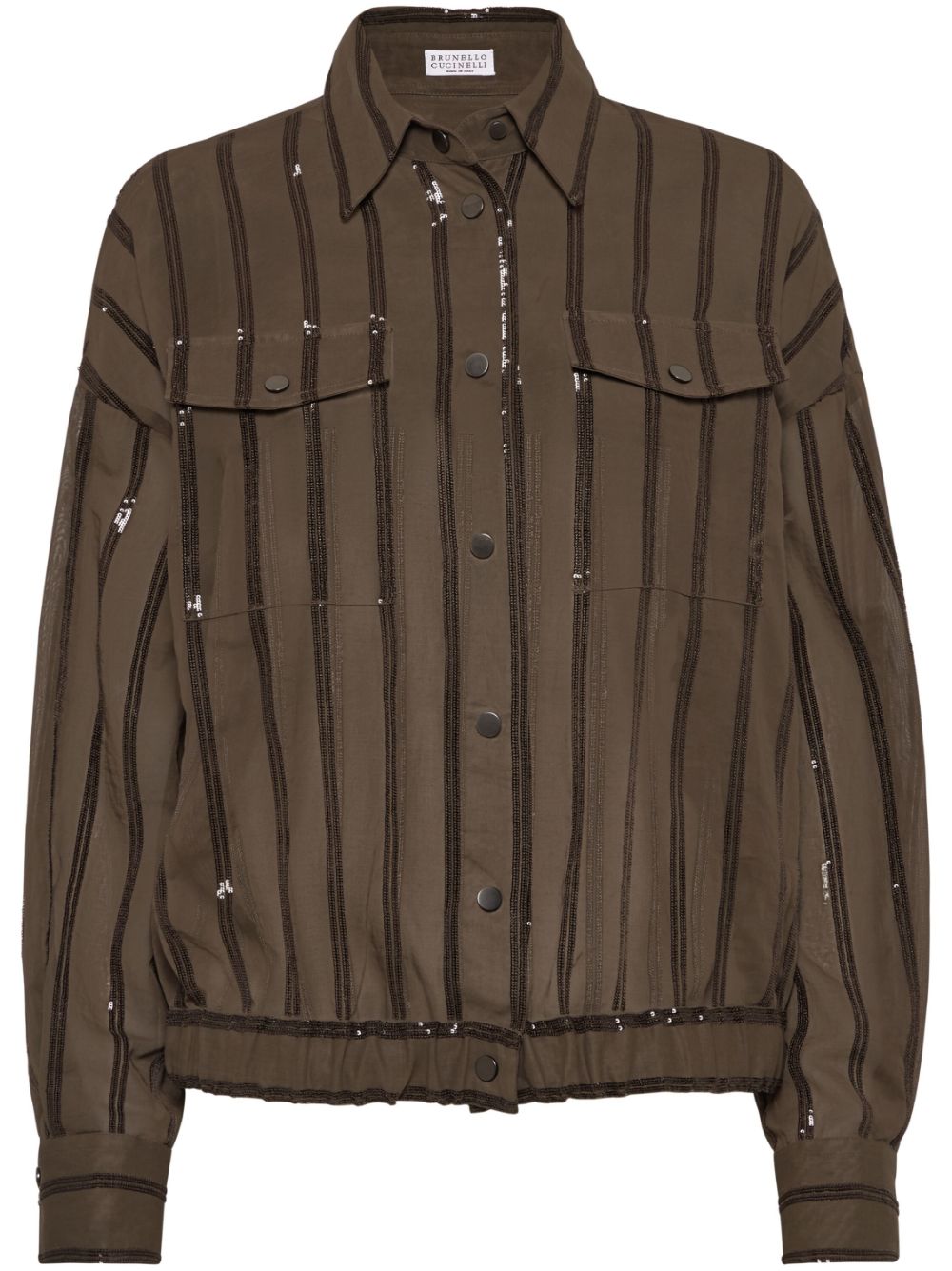 Dazzling Embroidery jacket - Brown
