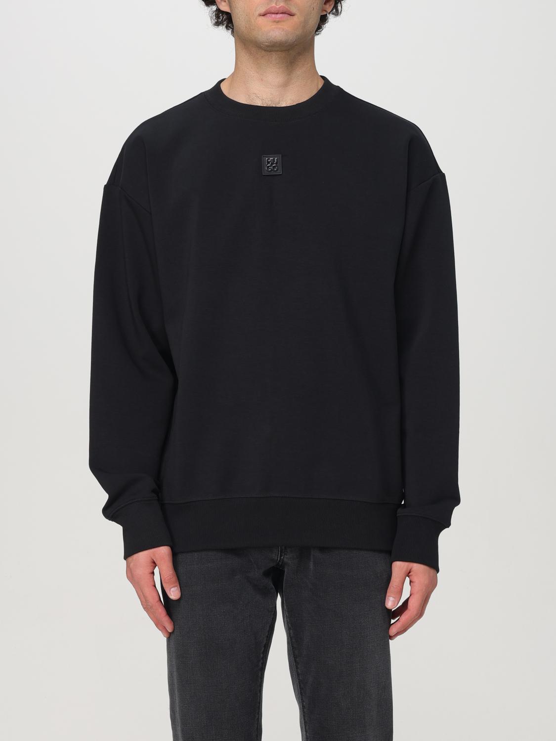 Logo-patch stretch-cotton hoodie - Black