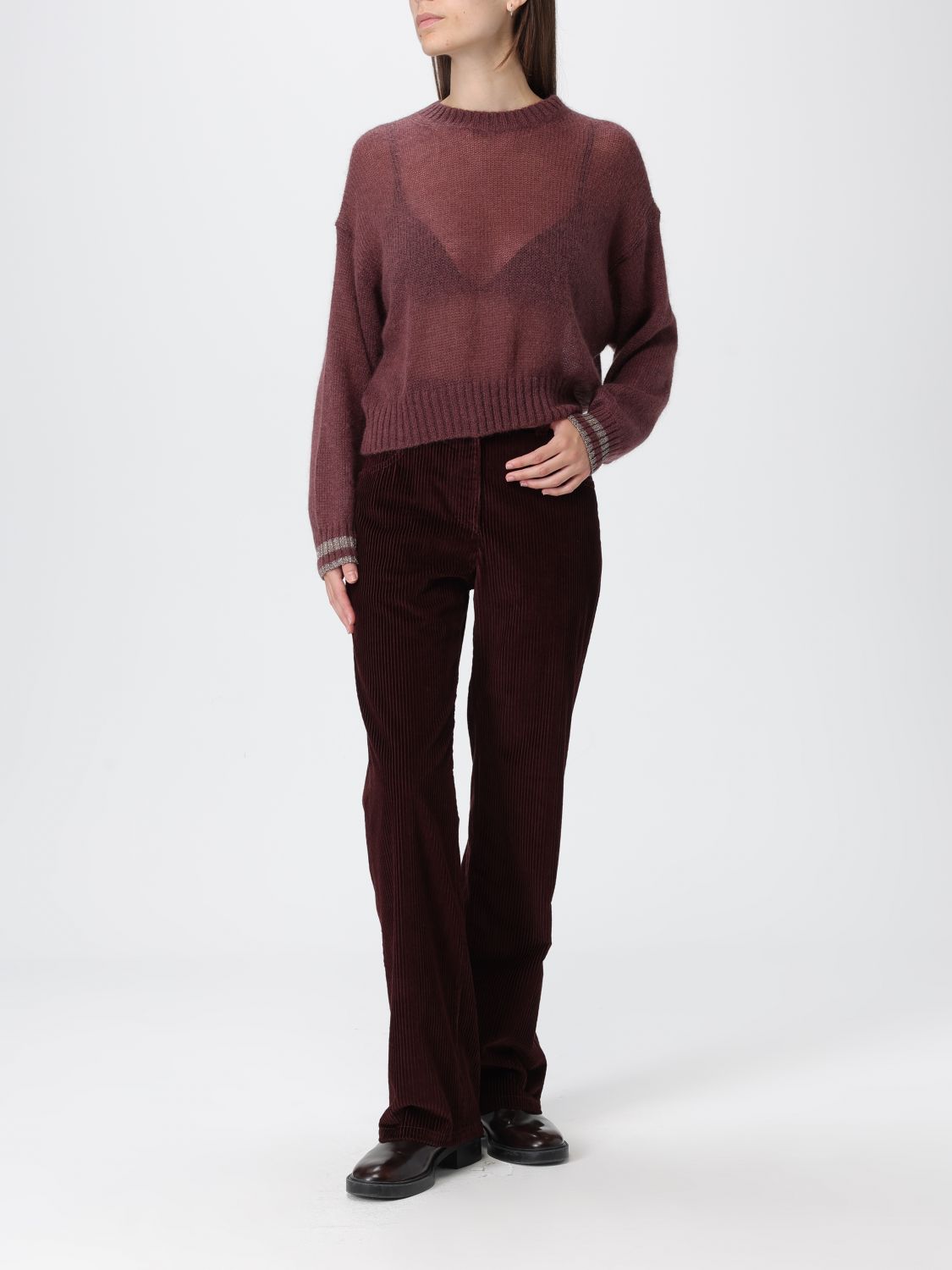 Pants Woman color Wine