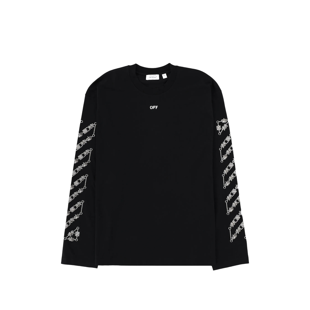 Off-White - long sleeve logo crew neck t-shirt