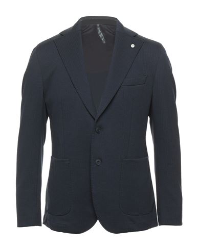 L. b.m. 1911 Man Blazer Midnight blue Size 48 Polyamide, Elastane