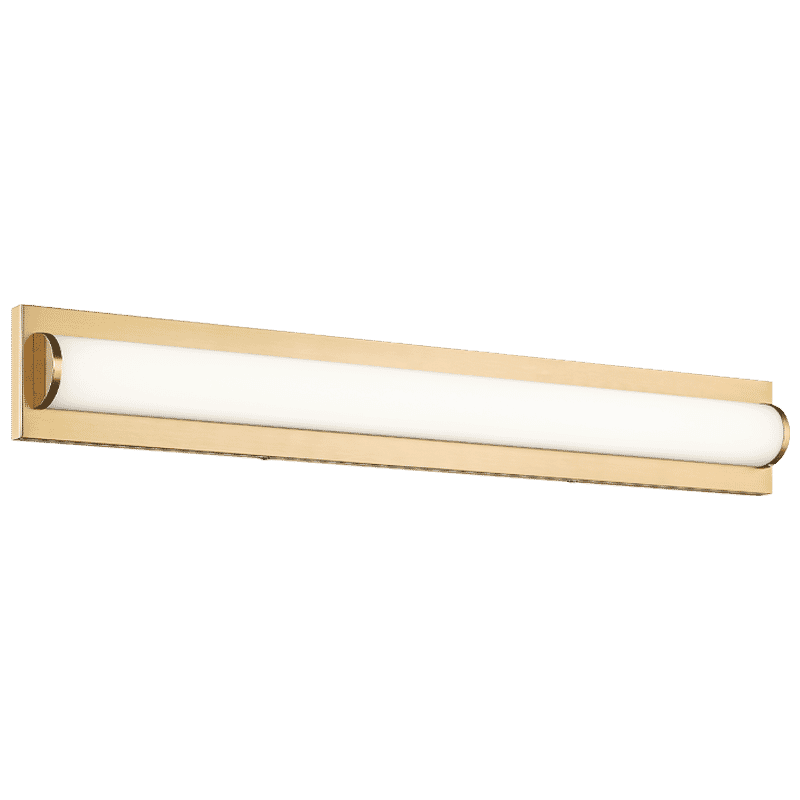 Aged Gold Brass Two Light Vanity from the Psyra Collection