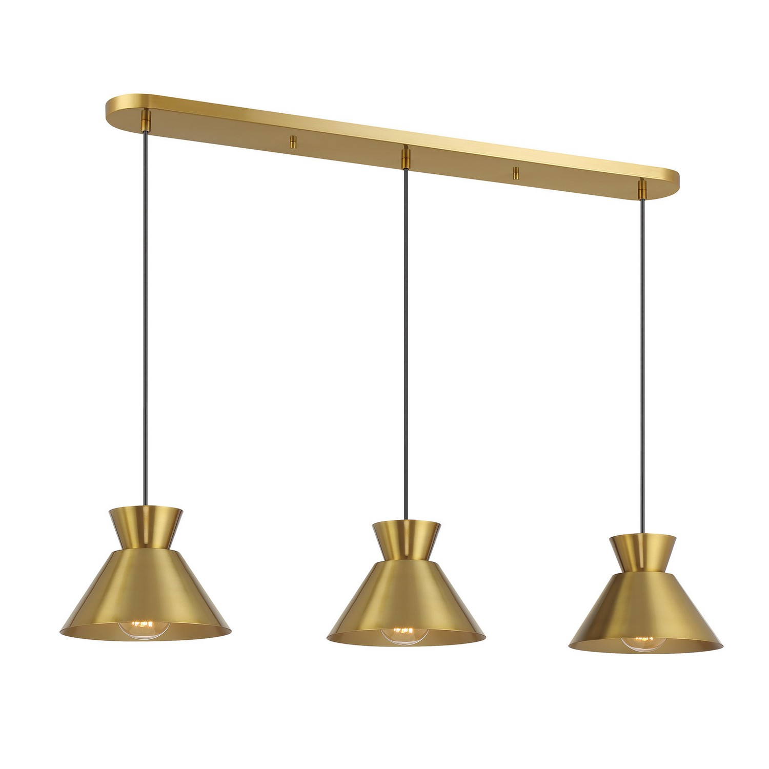 Linear Chandelier in Natural Bra