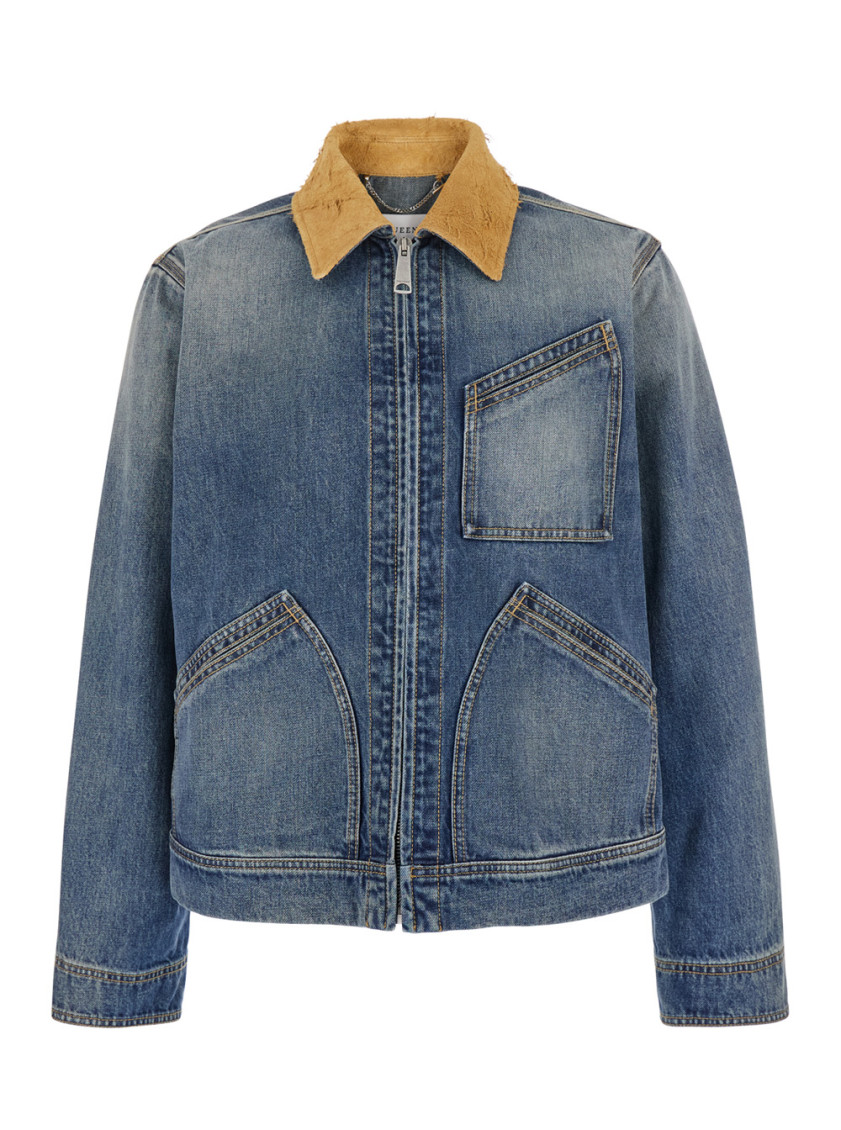 Blue Classic Collar Jacket