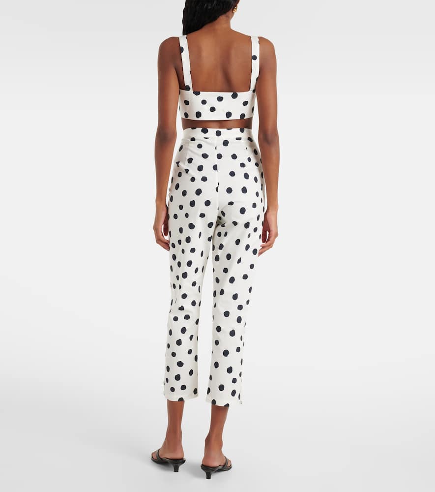 Cotton-blend capri pants