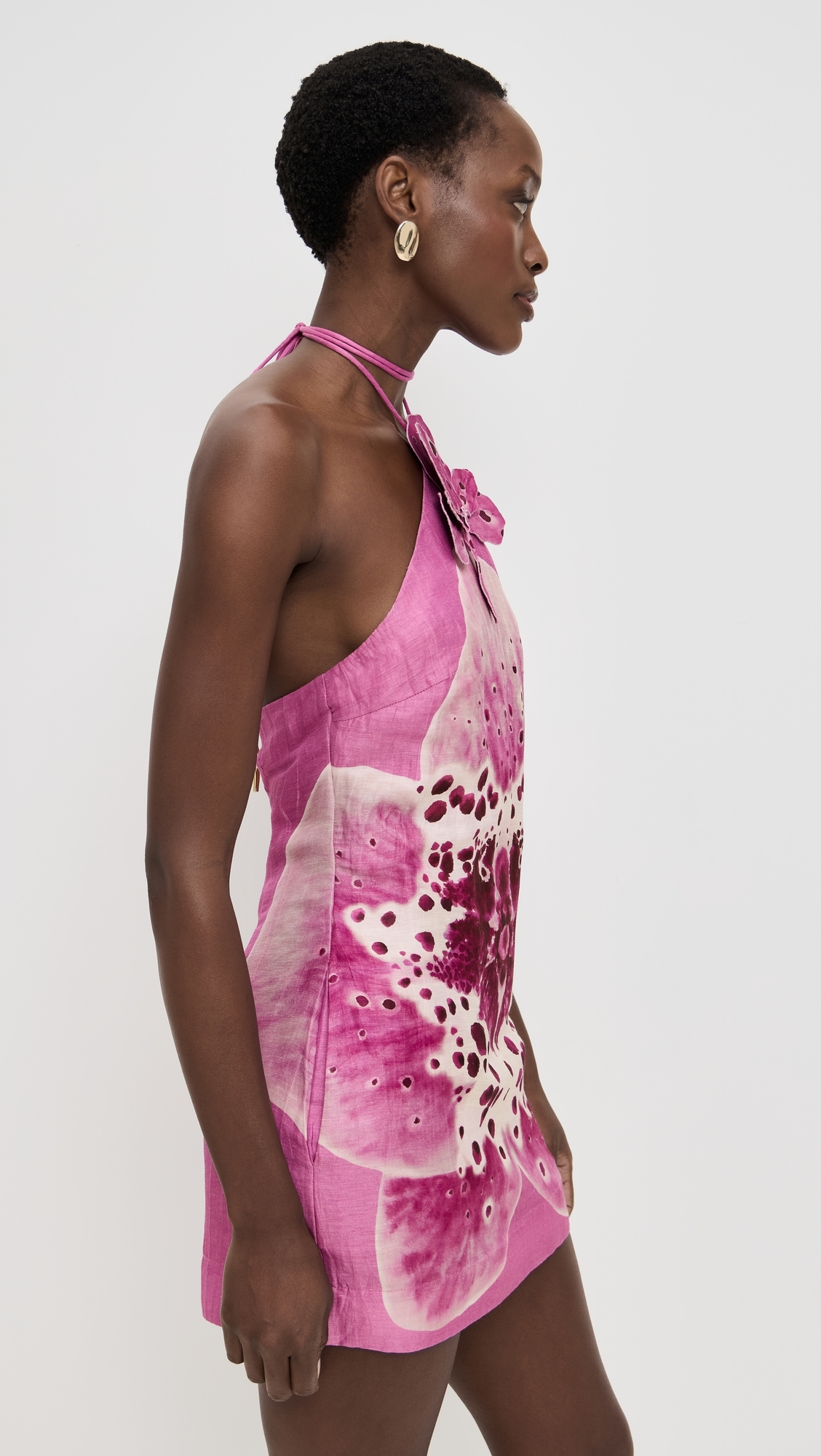 Everlee Orchid Print Mini Dress Coraline Orchid