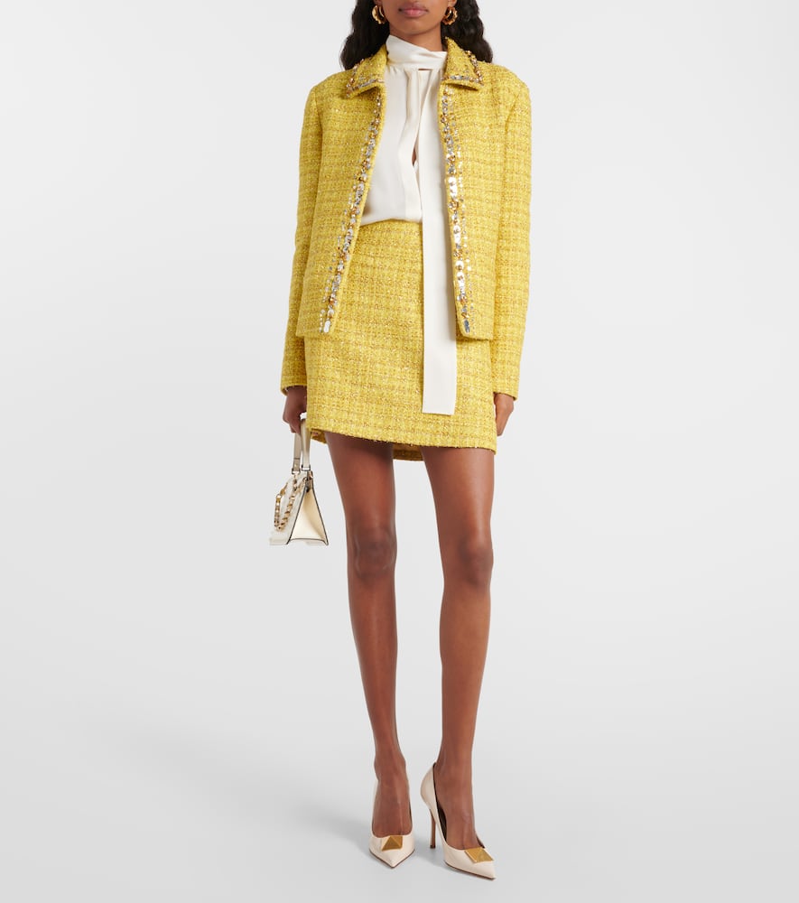 Embellished tweed jacket