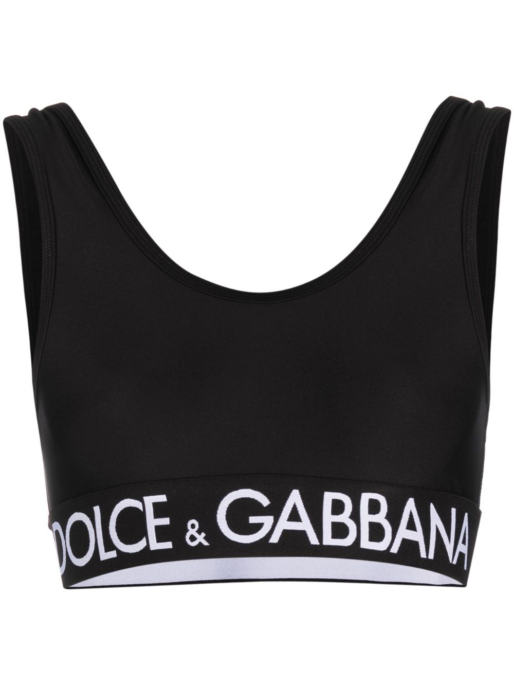Logo-underband sports bra - Black