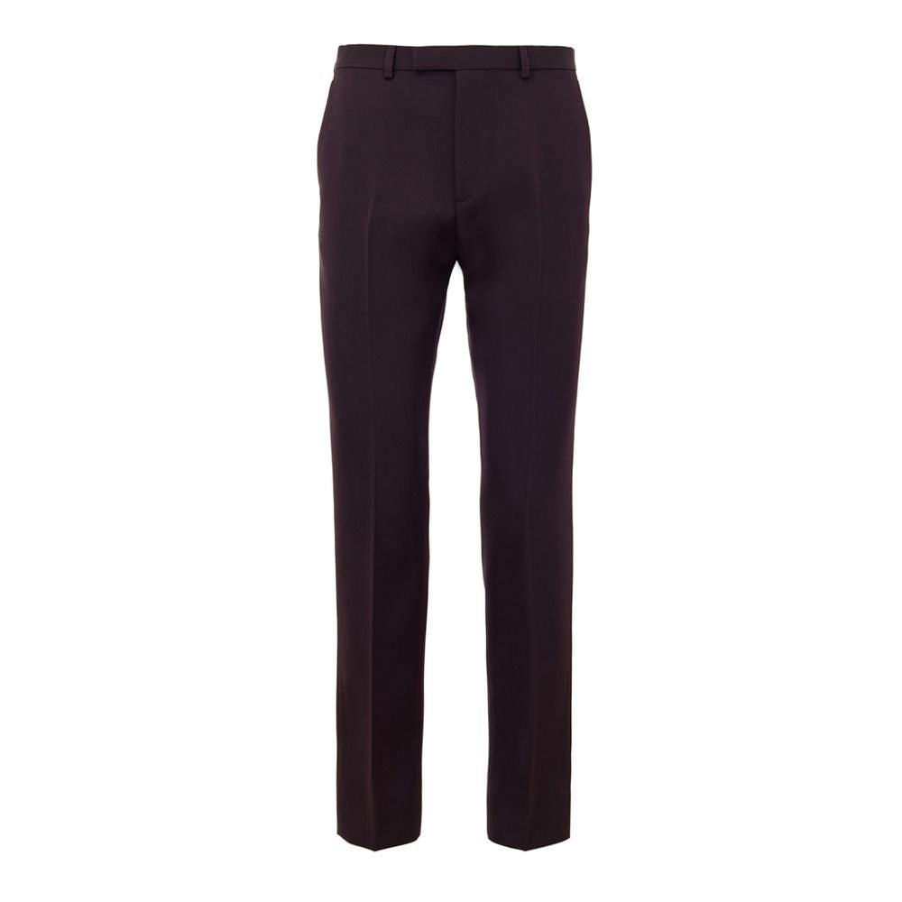 Wool Trousers — Burgundy