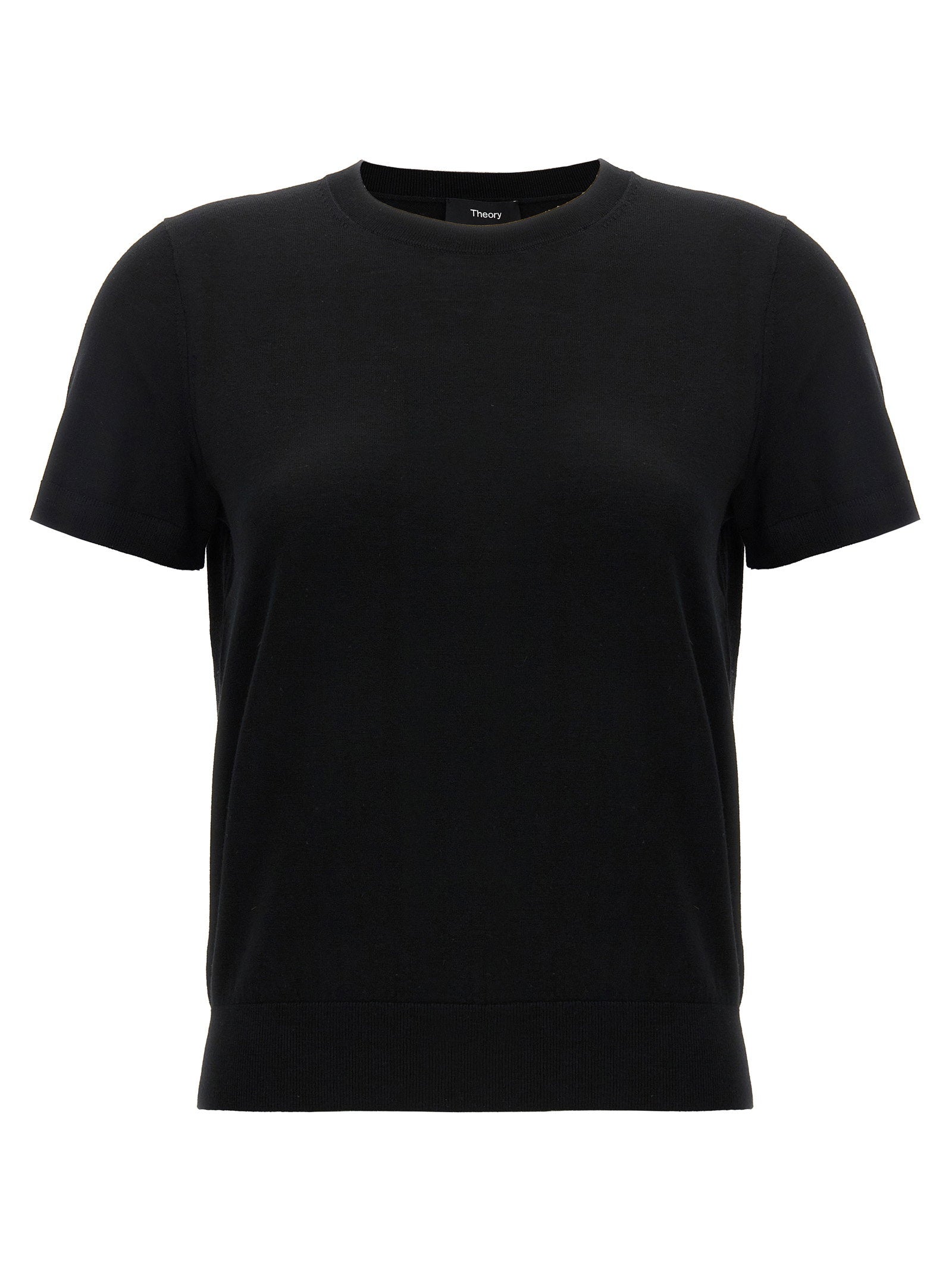 Merino Wool Crewneck Sweater — Black