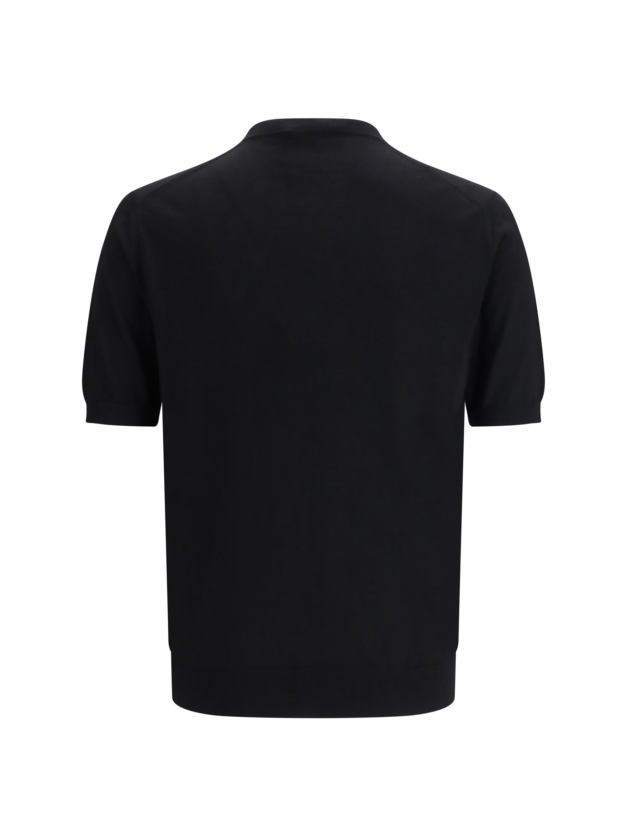 Virgin Wool Fleece T-Shirt — Black