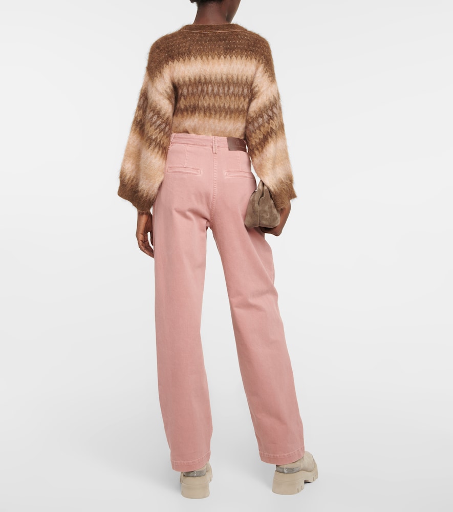 High-rise straight jeans