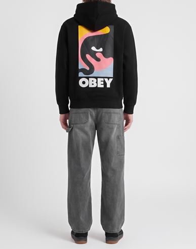 Man Sweatshirt Black Size L Cotton, Polyester
