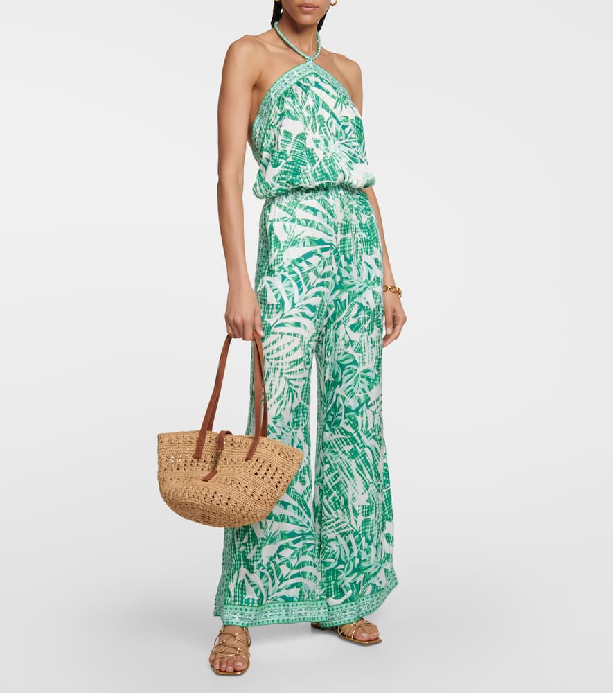 Isabelle printed halterneck jumpsuit