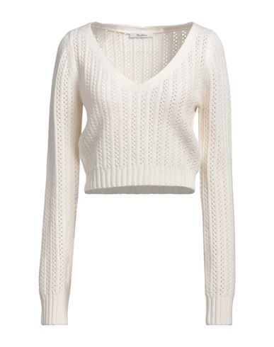 Max Mara Woman Sweater Ivory Size M Wool, Cashmere