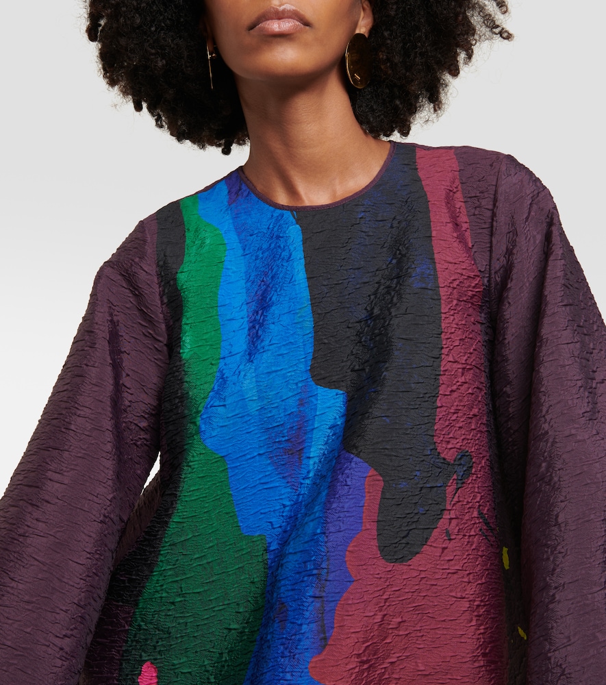 Printed silk blouse