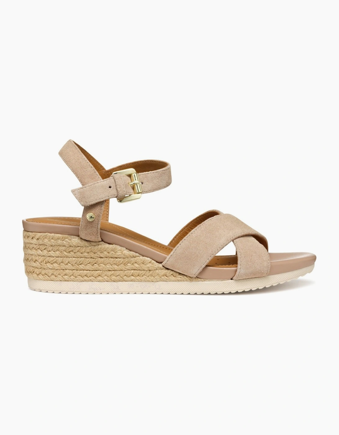 Geox Women's D Ischia Corda Womens Wedge Sandals - Tan