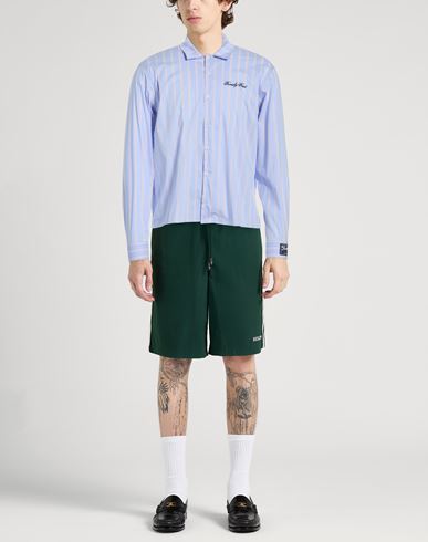 Family First Milano Man Shirt Sky blue Size L Cotton, Polyamide, Elastane