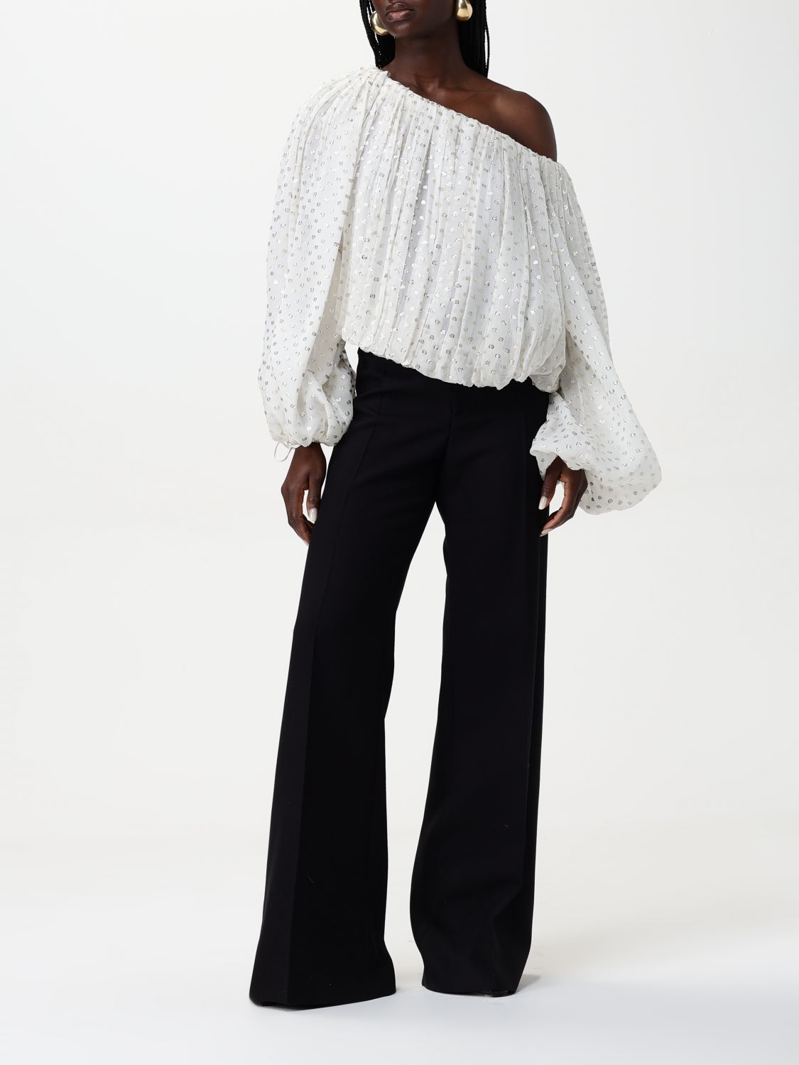 Flared tailored trousers - Brown