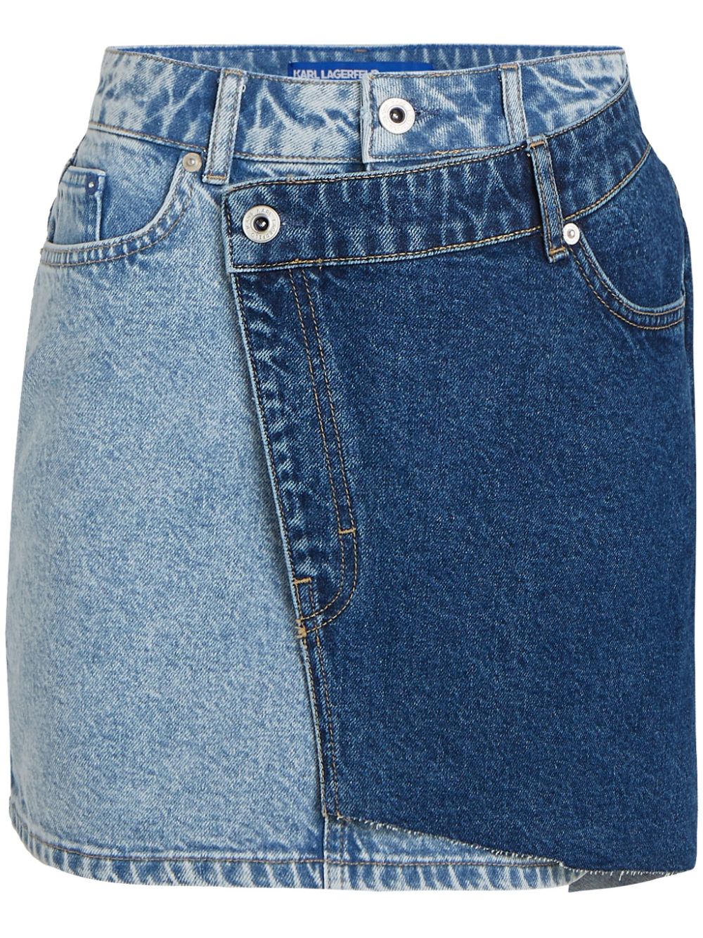 Double-layer miniskirt - Blue