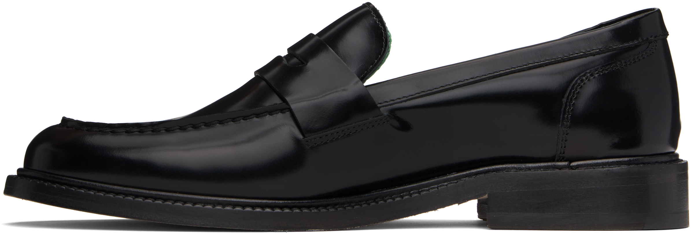 VINNY's Black Leather Townee Penny Loafers