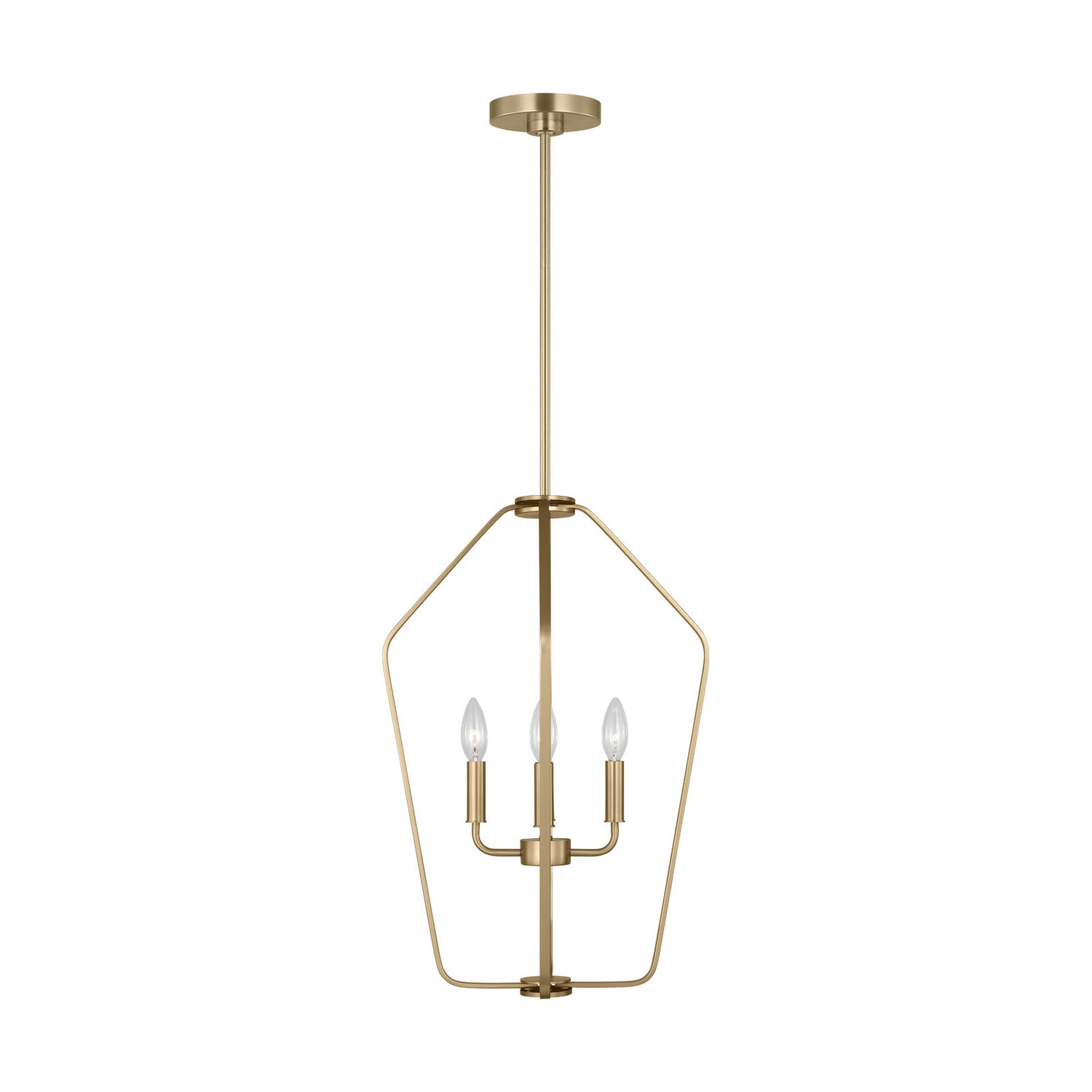 Satin Brass Chandelier from the Kennan Collection