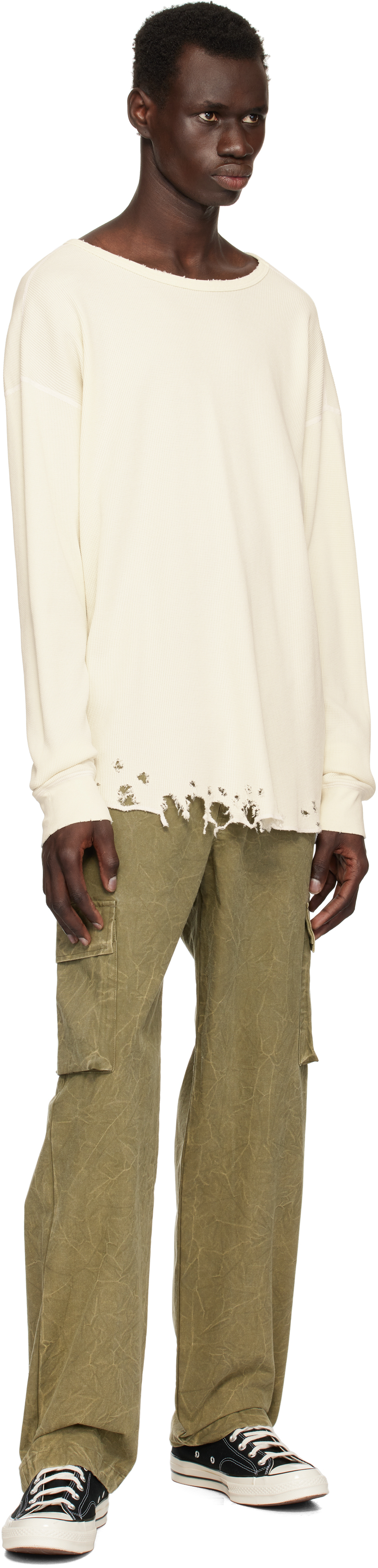 John Elliott Off-White Folsom Thermal T-shirt