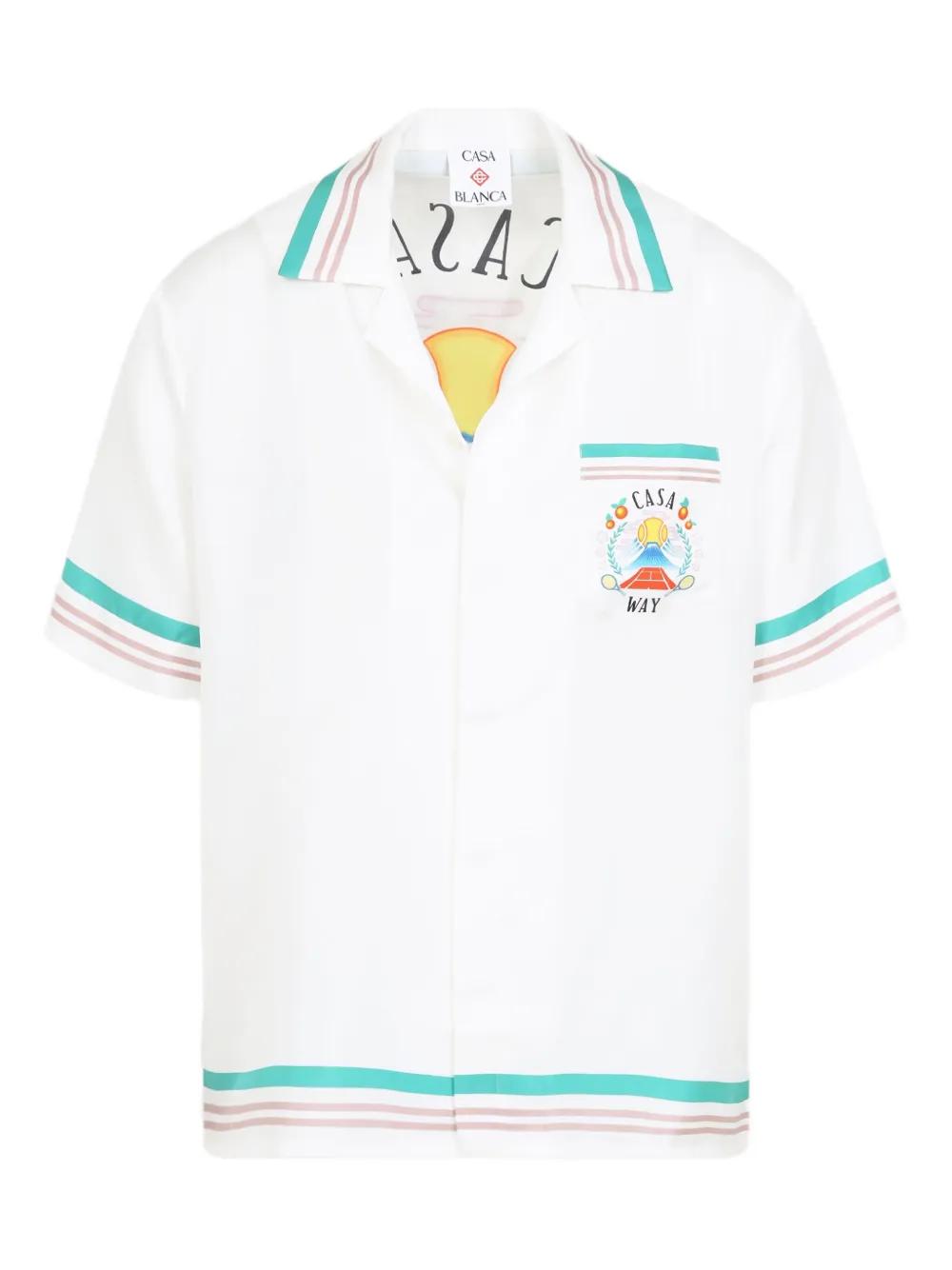 Mini Cuban Collar Short Sleeve Shirt for Men