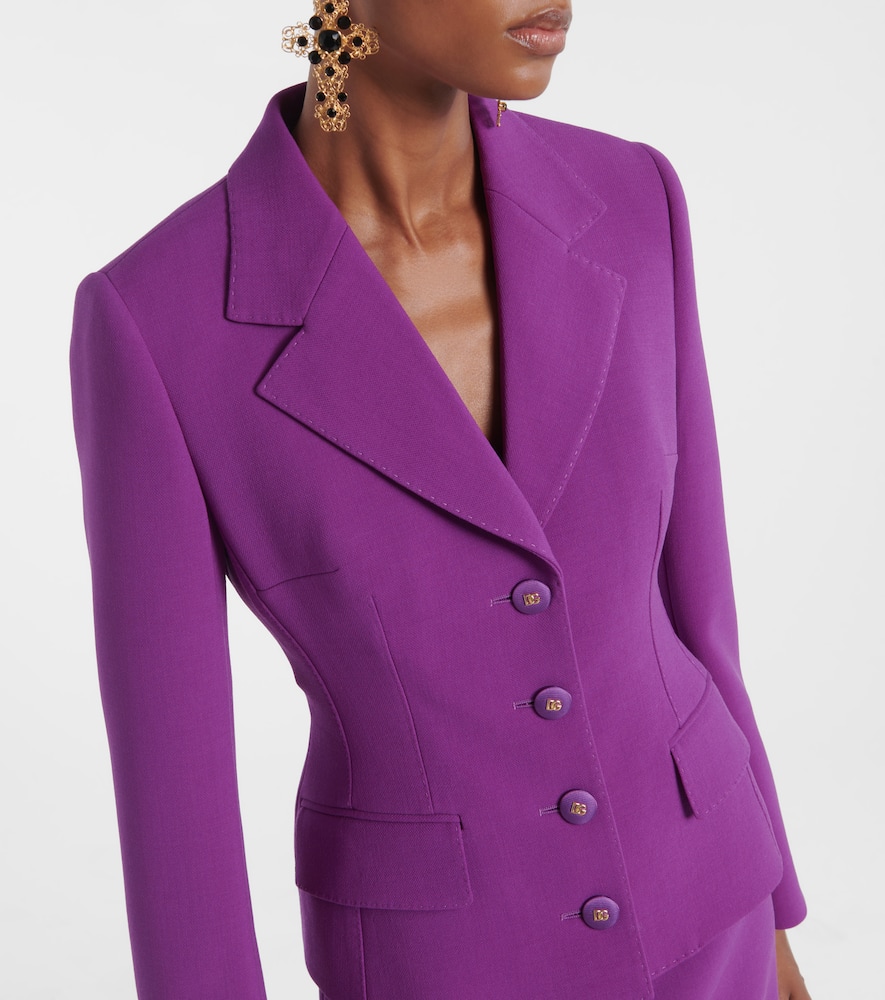 Virgin wool crêpe blazer