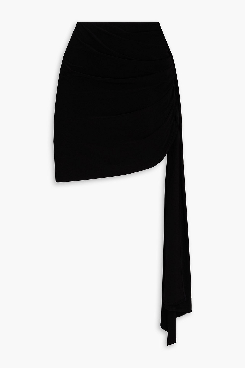 Draped jersey mini skirt - Black - FR 40