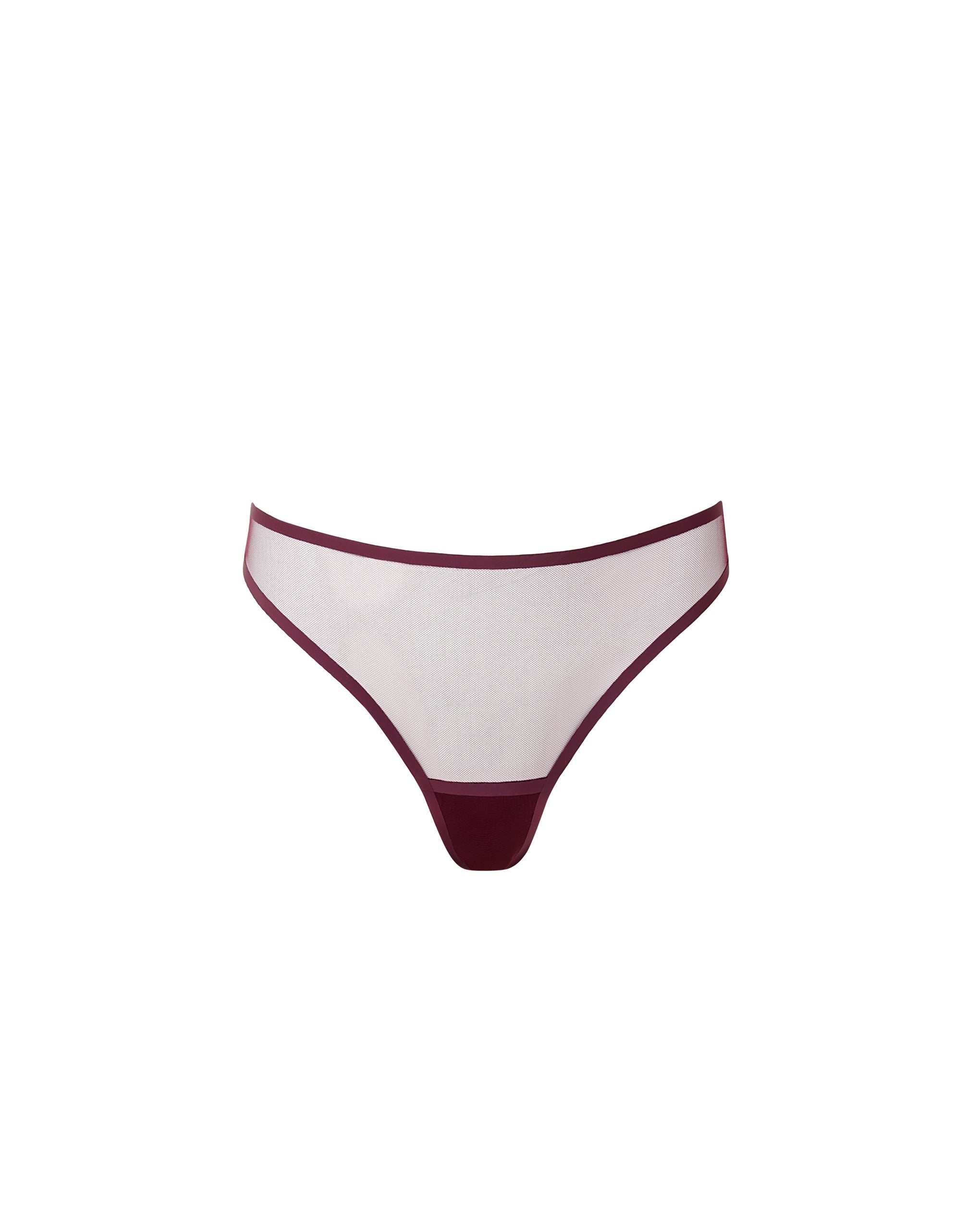 Bluebella Naomi Mesh High-Waist Thong Cherry