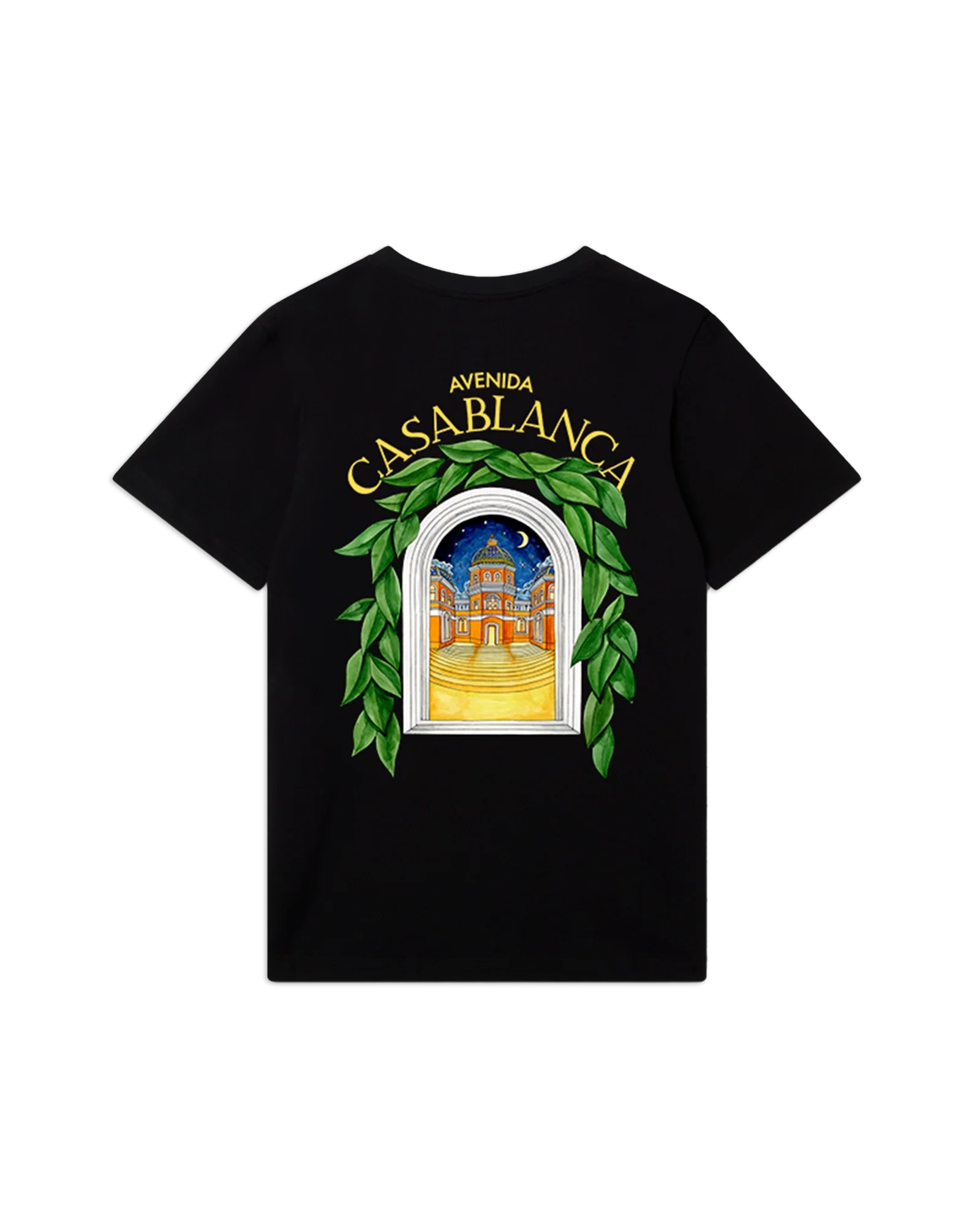Casablanca Avenida Short Sleeve T-Shirt in Black