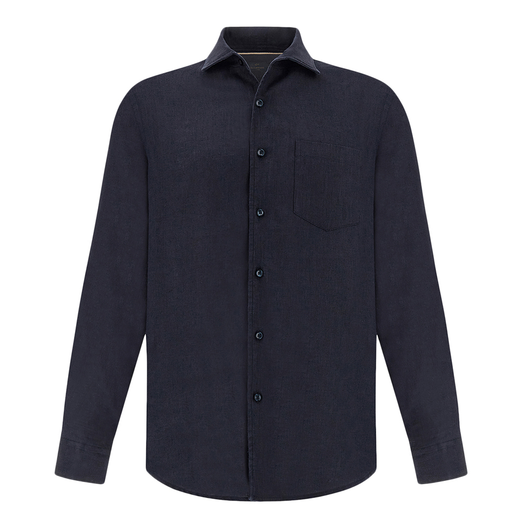 Soffio linen shirt, Man, Blue