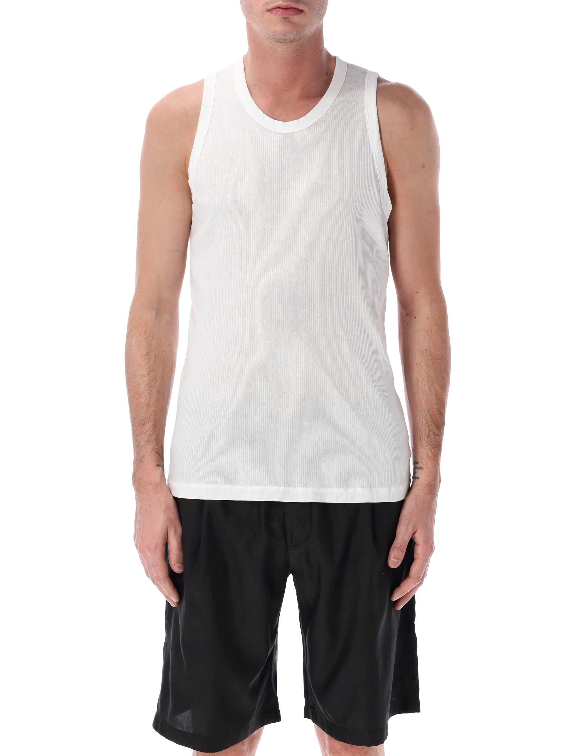 Slim Fit Ribbed Tank Top - Size 4