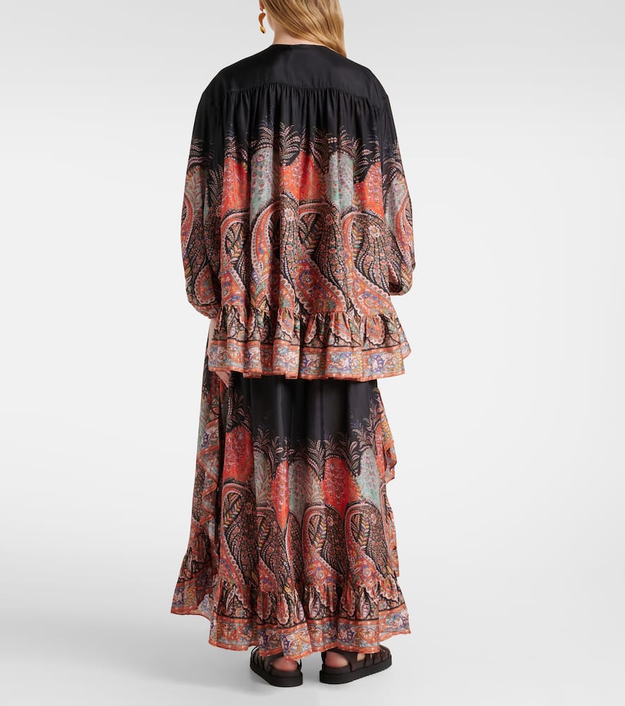 Rhiannon ruffled silk top