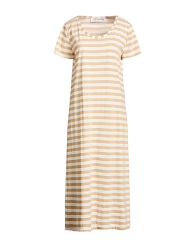 Woman Midi dress Sand Size L Cotton