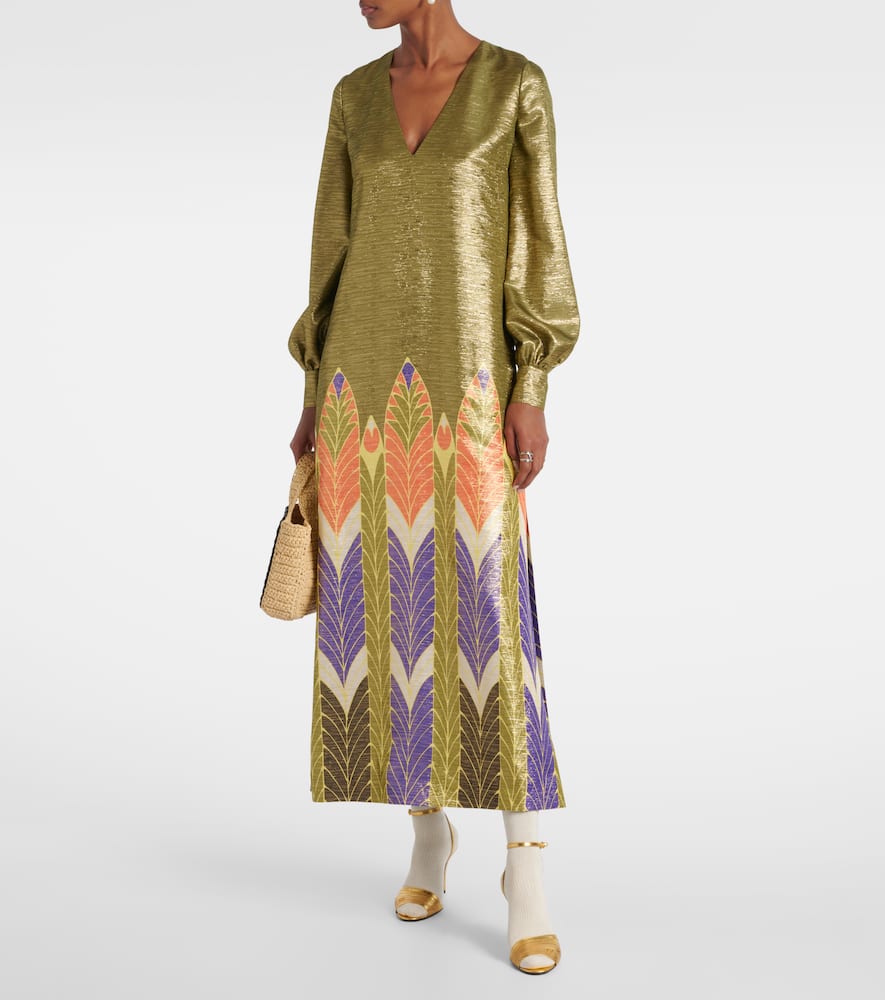 Voyage Imaginaire lamé maxi dress