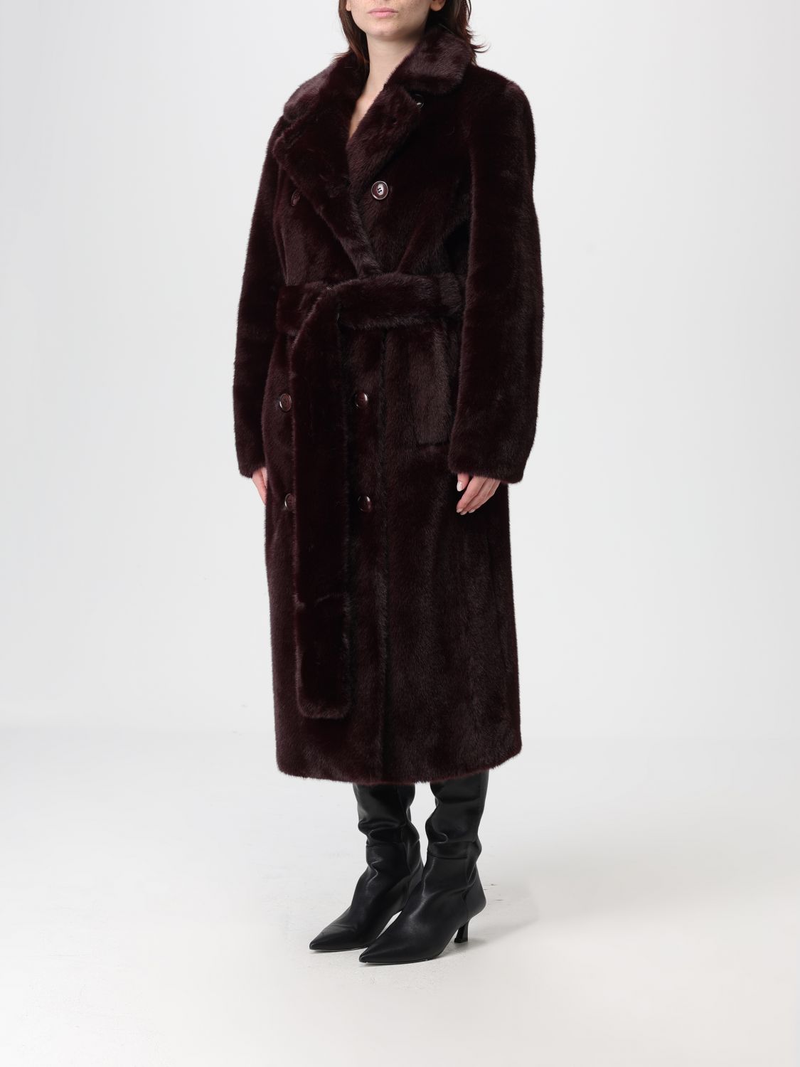 Coat Woman color Burgundy