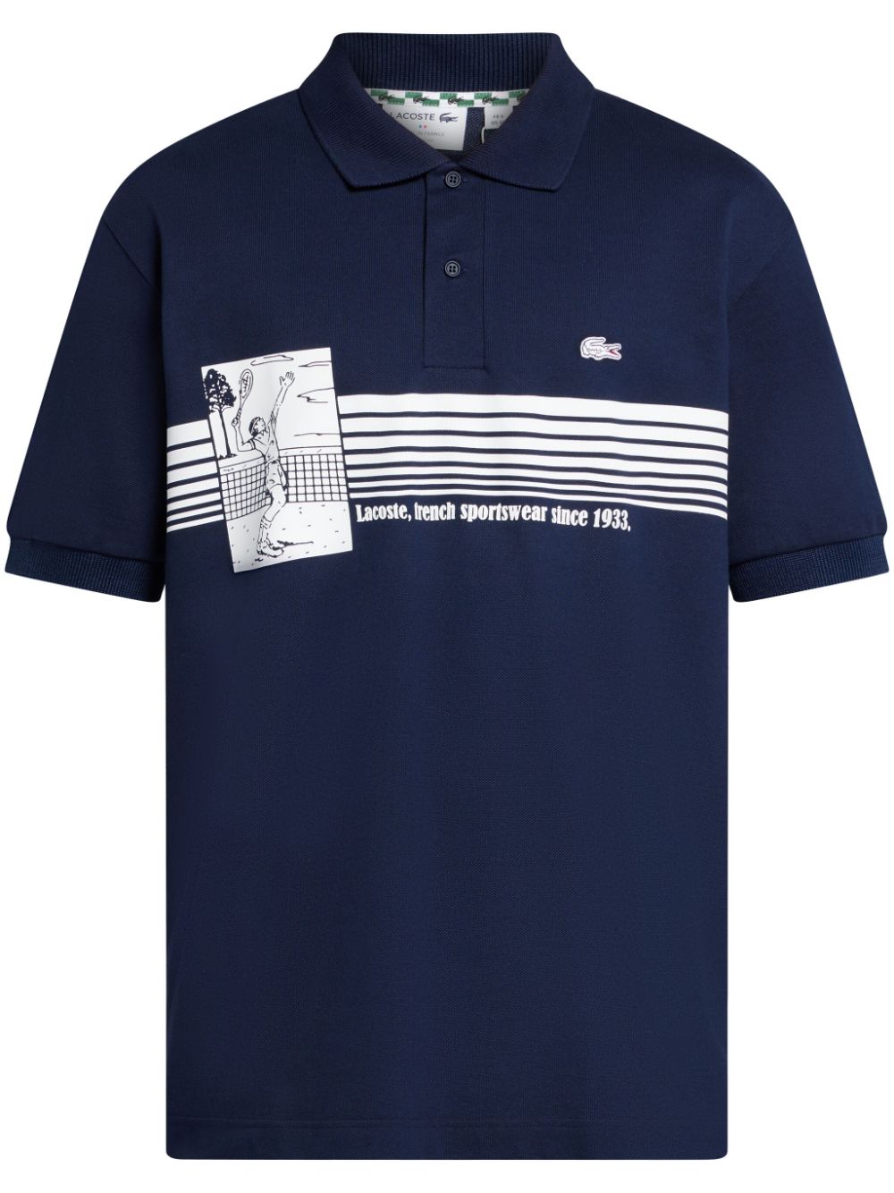French Made cotton polo shirt - Blue