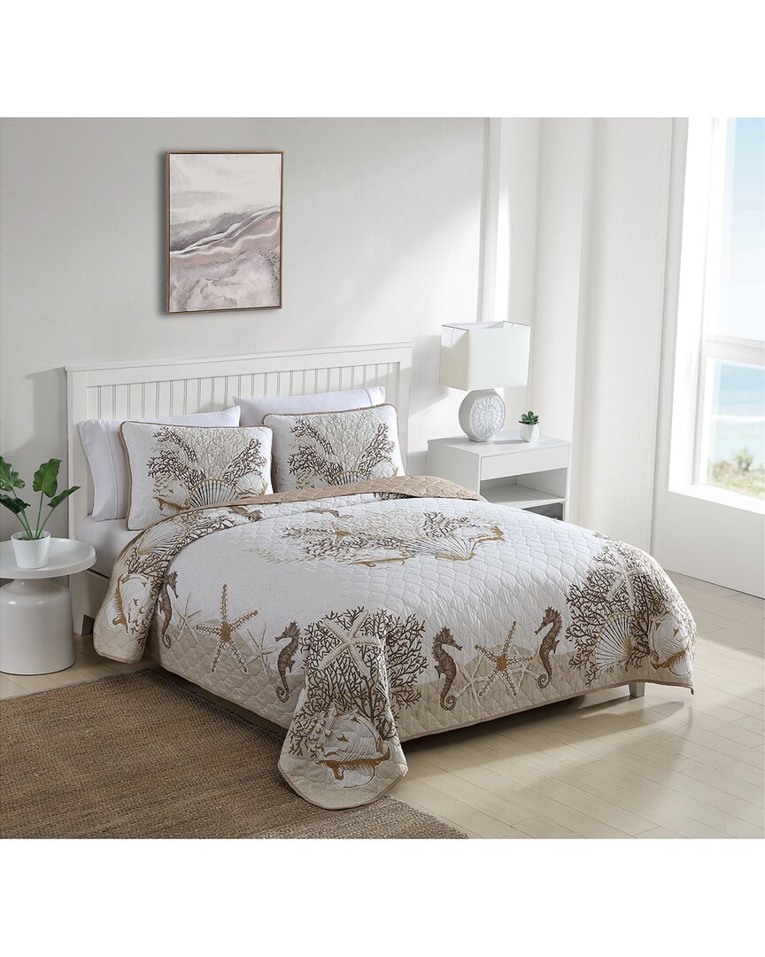 Caribbean Joe 3pc Coastal Quilt Set