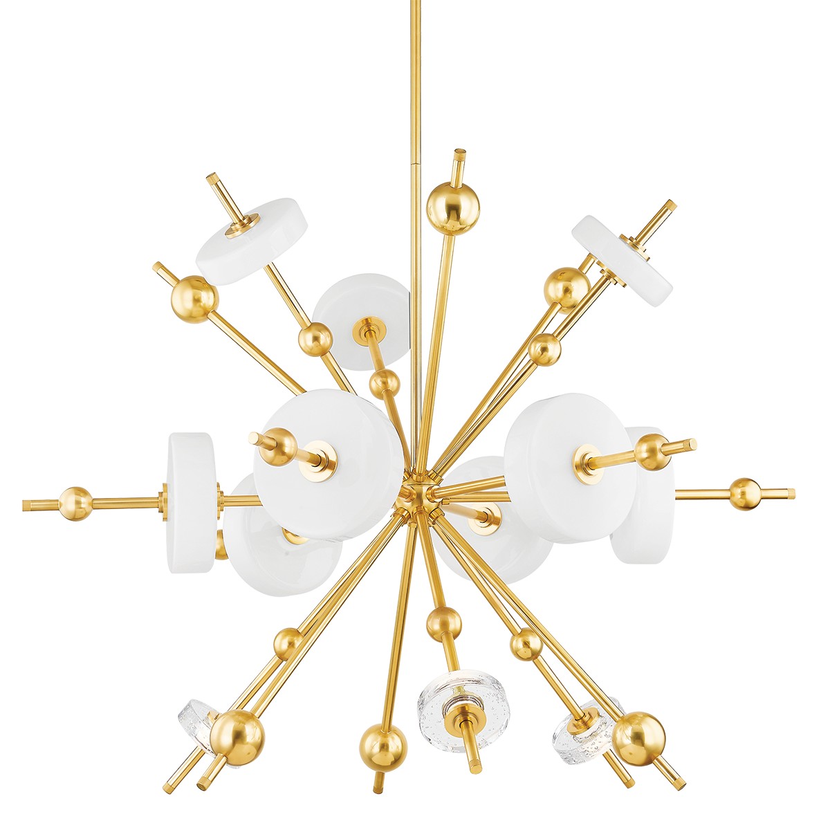 Aged Brass LED Chandelier from the Maynard Collection